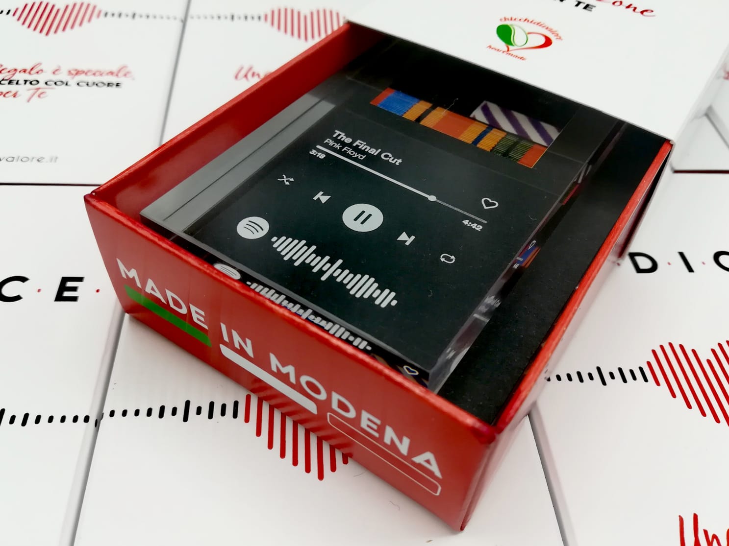 Kodice – Targa in plexiglass 6x11cm con Codice Spotify, Chicchi di Valore